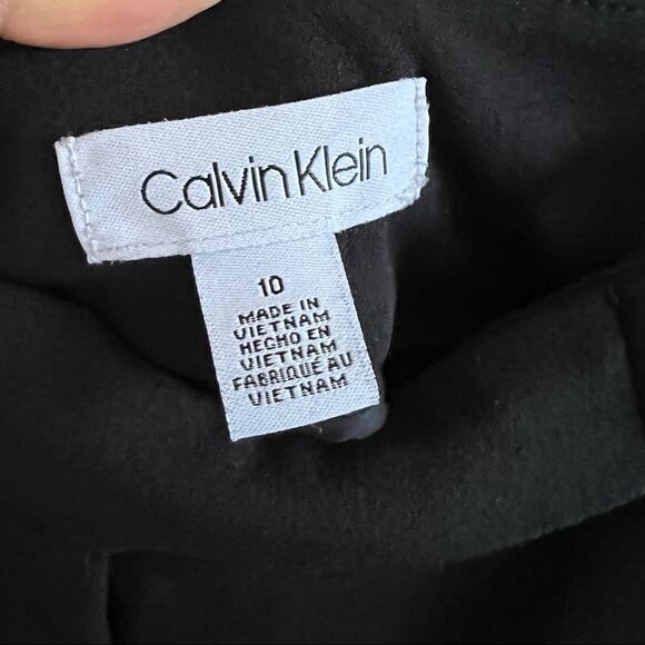 Calvin Klein Wide Leg Crop Belted Pants Career Professional Work Office 10 - Picture 3 of 9